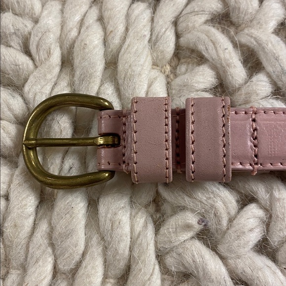 American Apparel Blush Pink Leather Belt - Picture 2 of 6